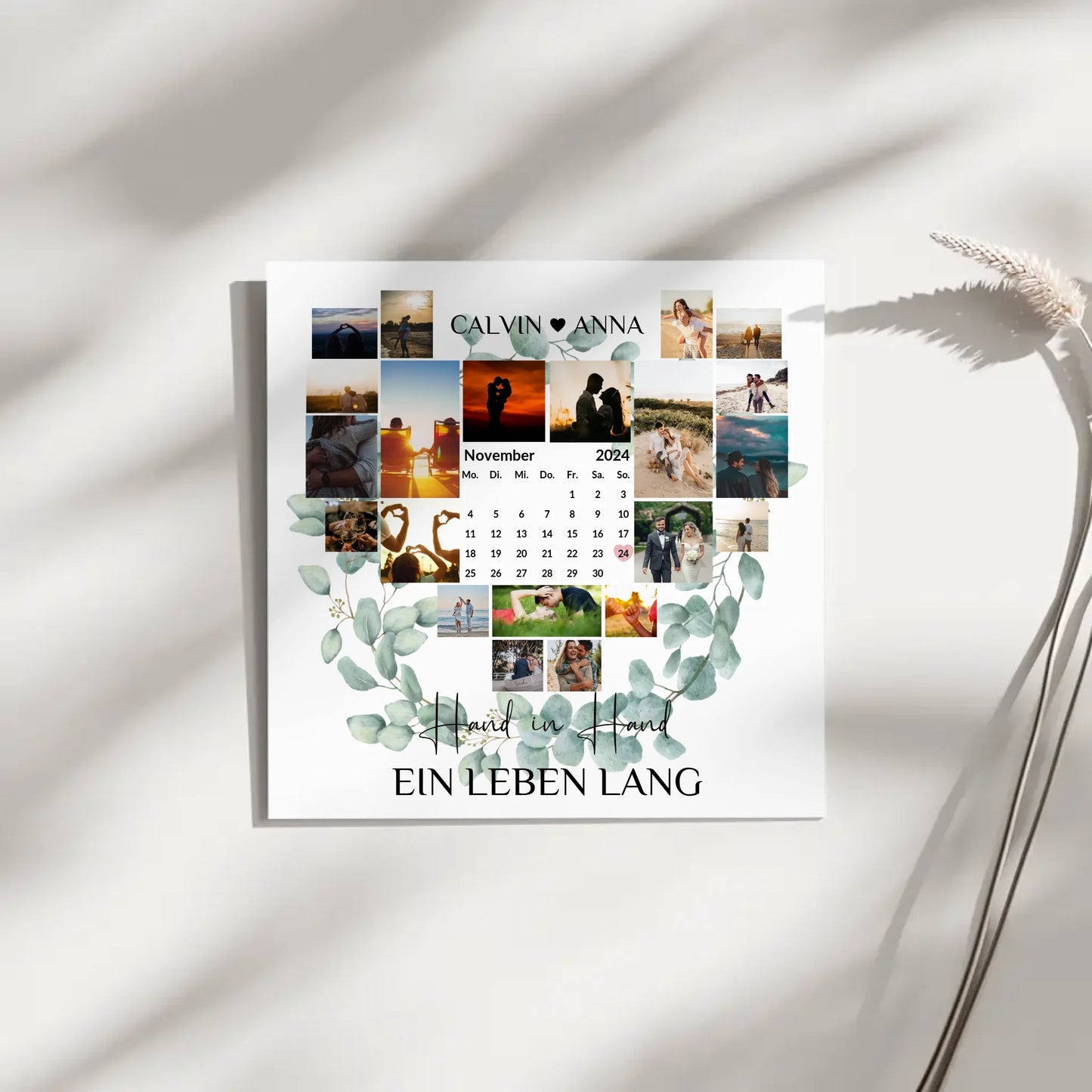 Paar Fotoleinwand Fotocollage Hand In Hand Ein Leben Lang