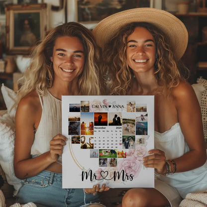 Leinwand Für Paare Fotocollage Mr & Mrs Persönliches Geschenk