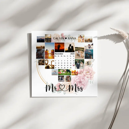 Leinwand Für Paare Fotocollage Mr & Mrs Persönliches Geschenk