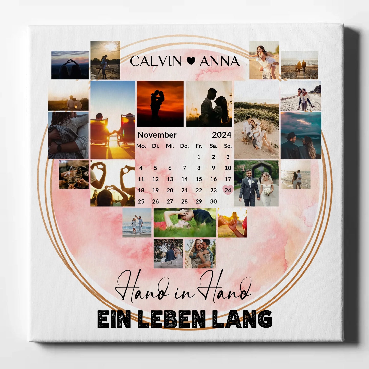 Fotoleinwand Für Paare Fotocollage Hand In Hand Ein Leben Lang