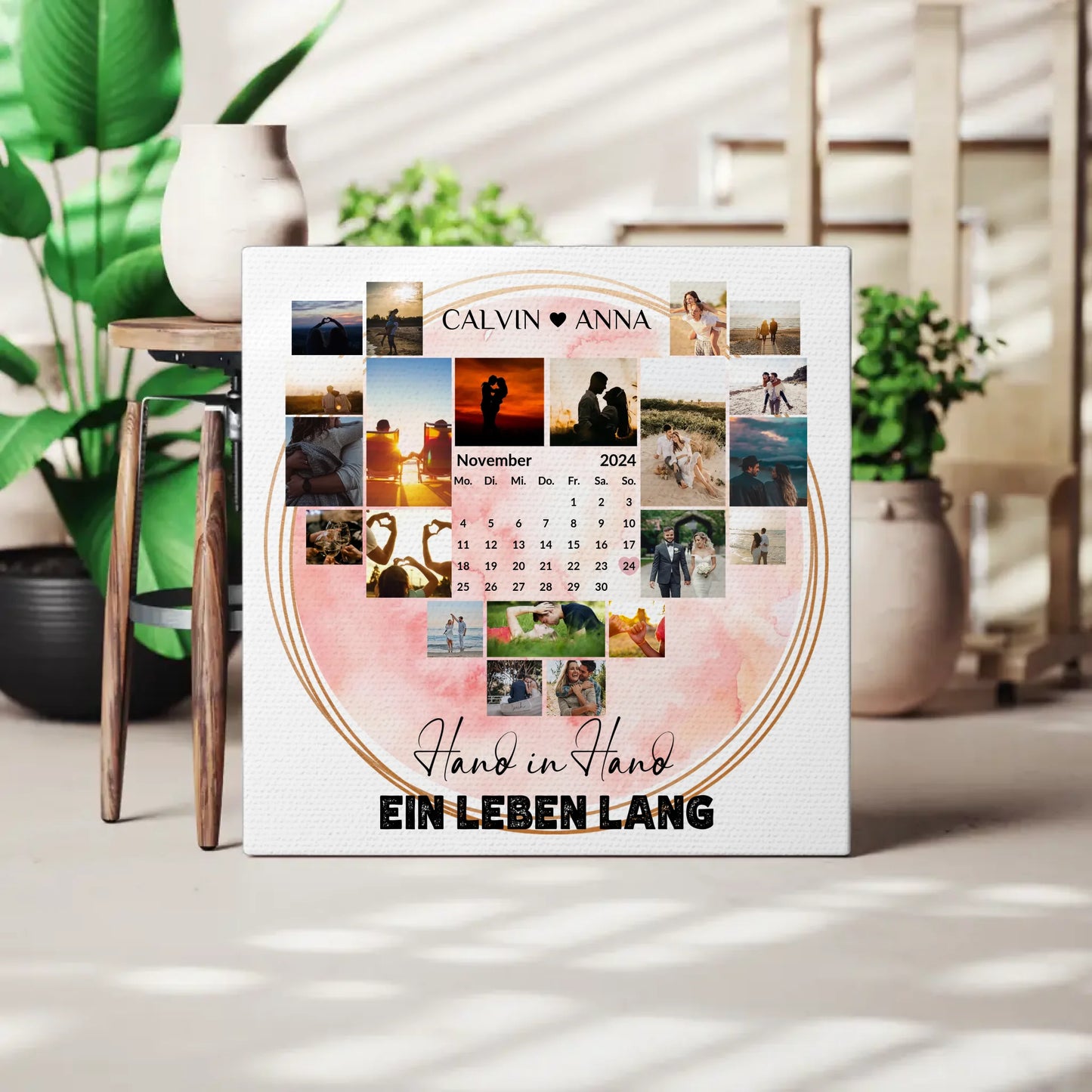 Fotoleinwand Für Paare Fotocollage Hand In Hand Ein Leben Lang