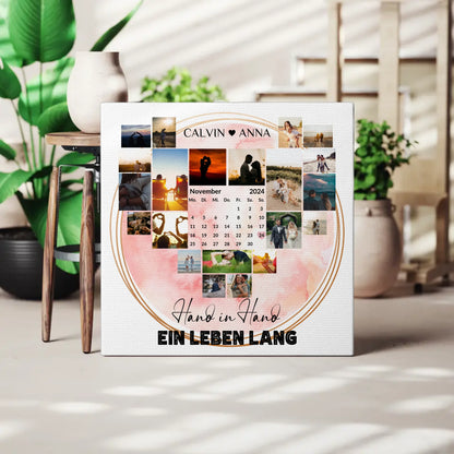 Fotoleinwand Für Paare Fotocollage Hand In Hand Ein Leben Lang