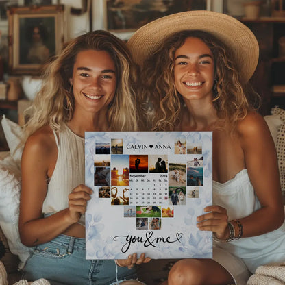 Personalisierte Fotoleinwand Liebe Fotocollage You & Me