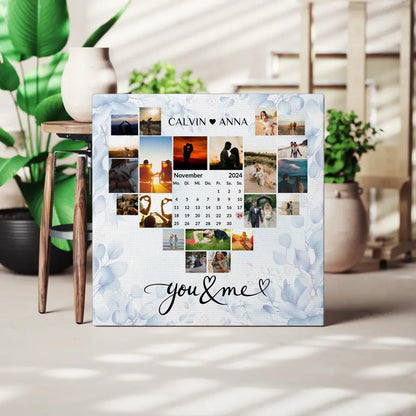 Personalisierte Fotoleinwand Liebe Fotocollage You & Me