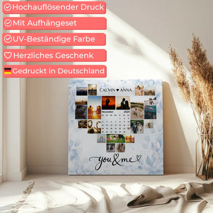 Personalisierte Fotoleinwand Liebe Fotocollage You & Me