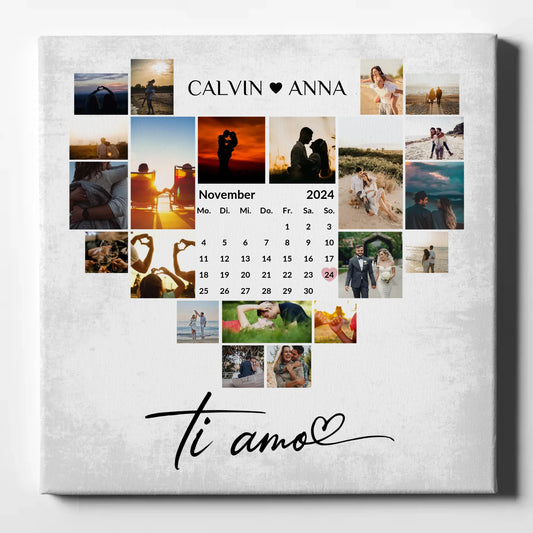 Fotoleinwand Für Paare Fotocollage Ti Amo Persönliches Geschenk