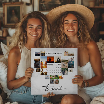 Fotoleinwand Für Paare Fotocollage Ti Amo Persönliches Geschenk