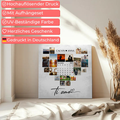 Fotoleinwand Für Paare Fotocollage Ti Amo Persönliches Geschenk