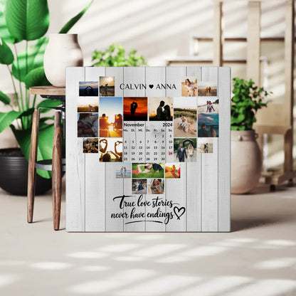 Personalisierte Fotoleinwand Fotocollage True Love Stories erleben