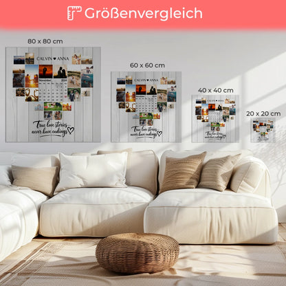 Personalisierte Fotoleinwand Fotocollage True Love Stories erleben