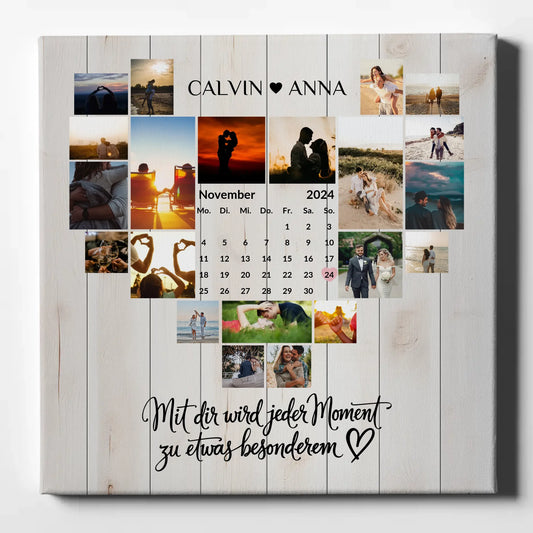 Paar Fotoleinwand Fotocollage Jeder Moment personalisiert