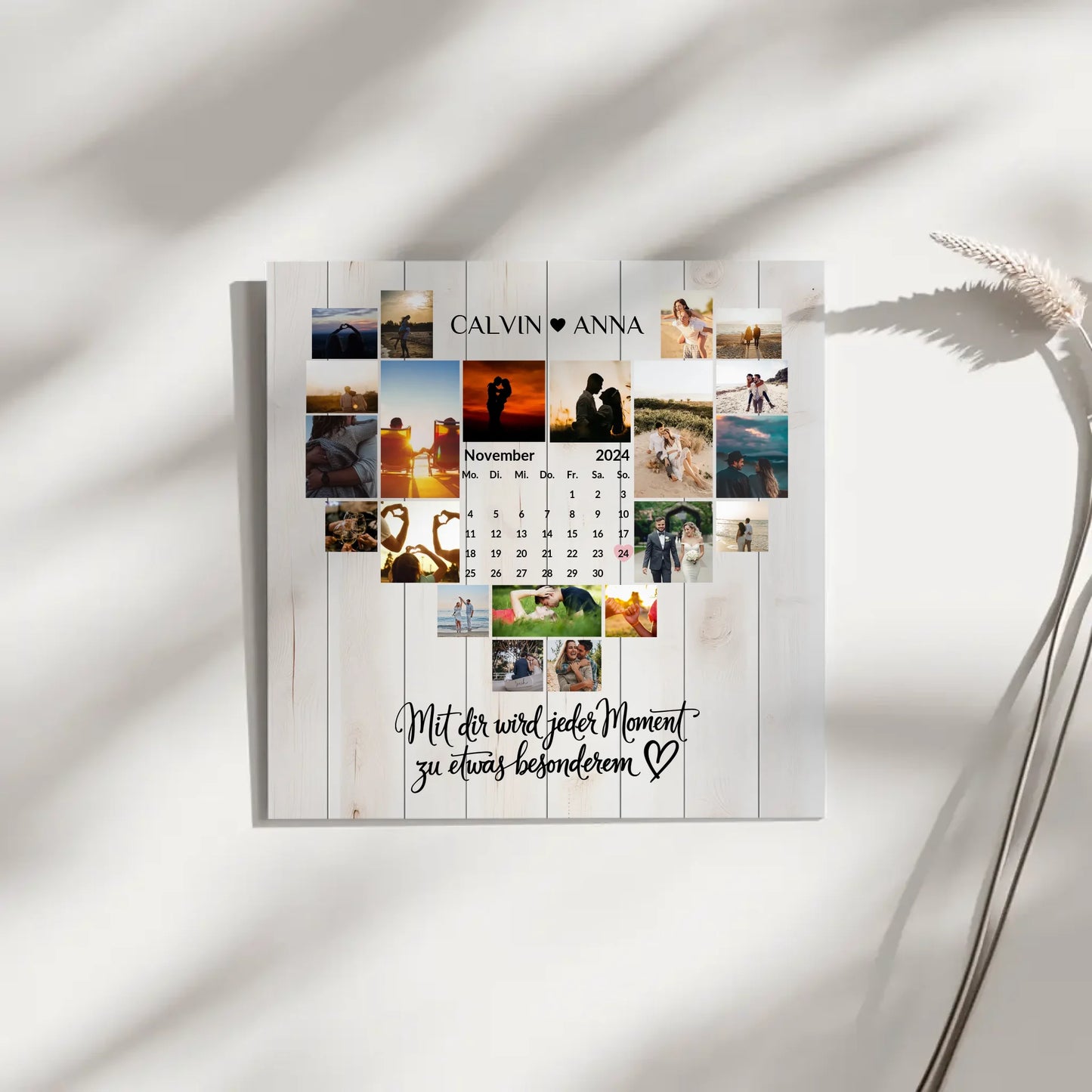 Paar Fotoleinwand Fotocollage Jeder Moment personalisiert