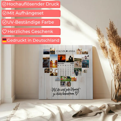 Paar Fotoleinwand Fotocollage Jeder Moment personalisiert