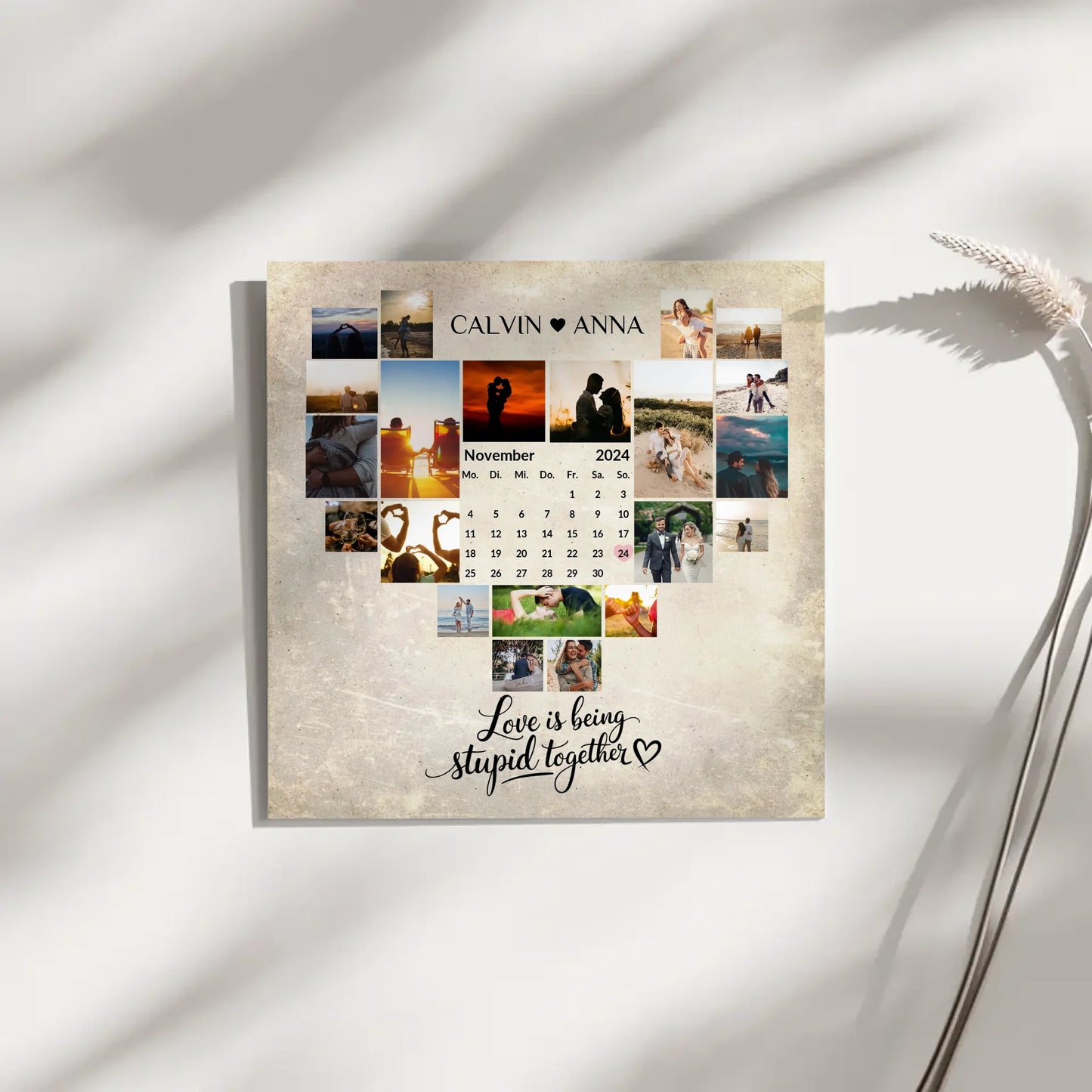 Leinwand Für Paare Fotocollage Love Is Being Stupid Together