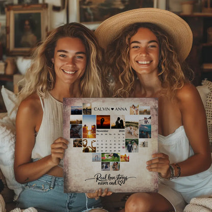 Personalisierte Fotoleinwand Liebe Fotocollage Real Love Storys