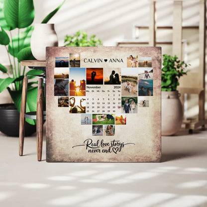 Personalisierte Fotoleinwand Liebe Fotocollage Real Love Storys