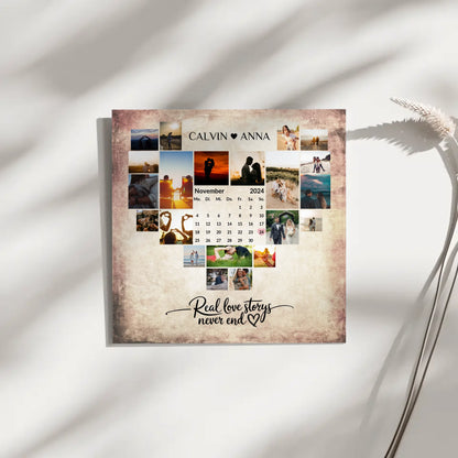 Personalisierte Fotoleinwand Liebe Fotocollage Real Love Storys