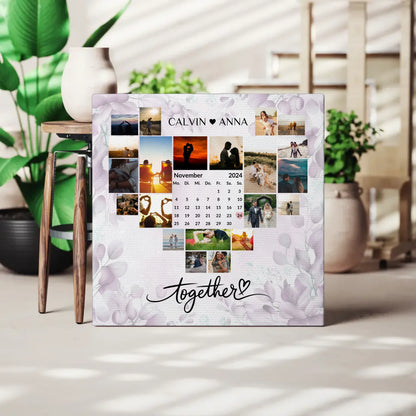 Leinwand personalisiert Fotocollage Together für schöne Erinnerungen