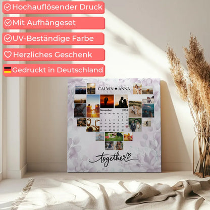 Leinwand personalisiert Fotocollage Together für schöne Erinnerungen