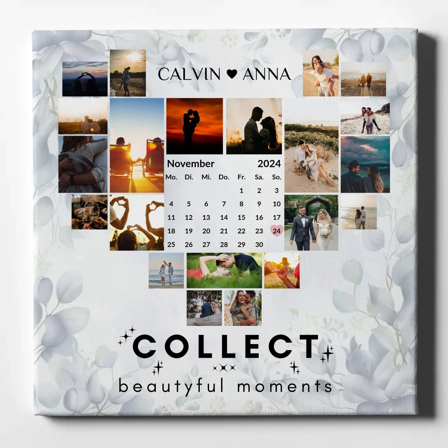 Fotoleinwand für Paare Fotocollage Collect Beautiful Moments