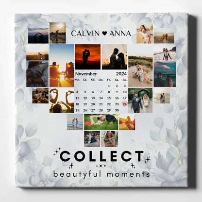 Fotoleinwand für Paare Fotocollage Collect Beautiful Moments