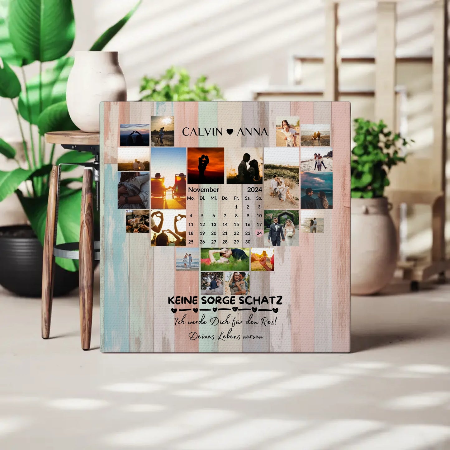 Personalisierte Fotoleinwand Fotocollage Ich Werde Dich Ewig Nerven