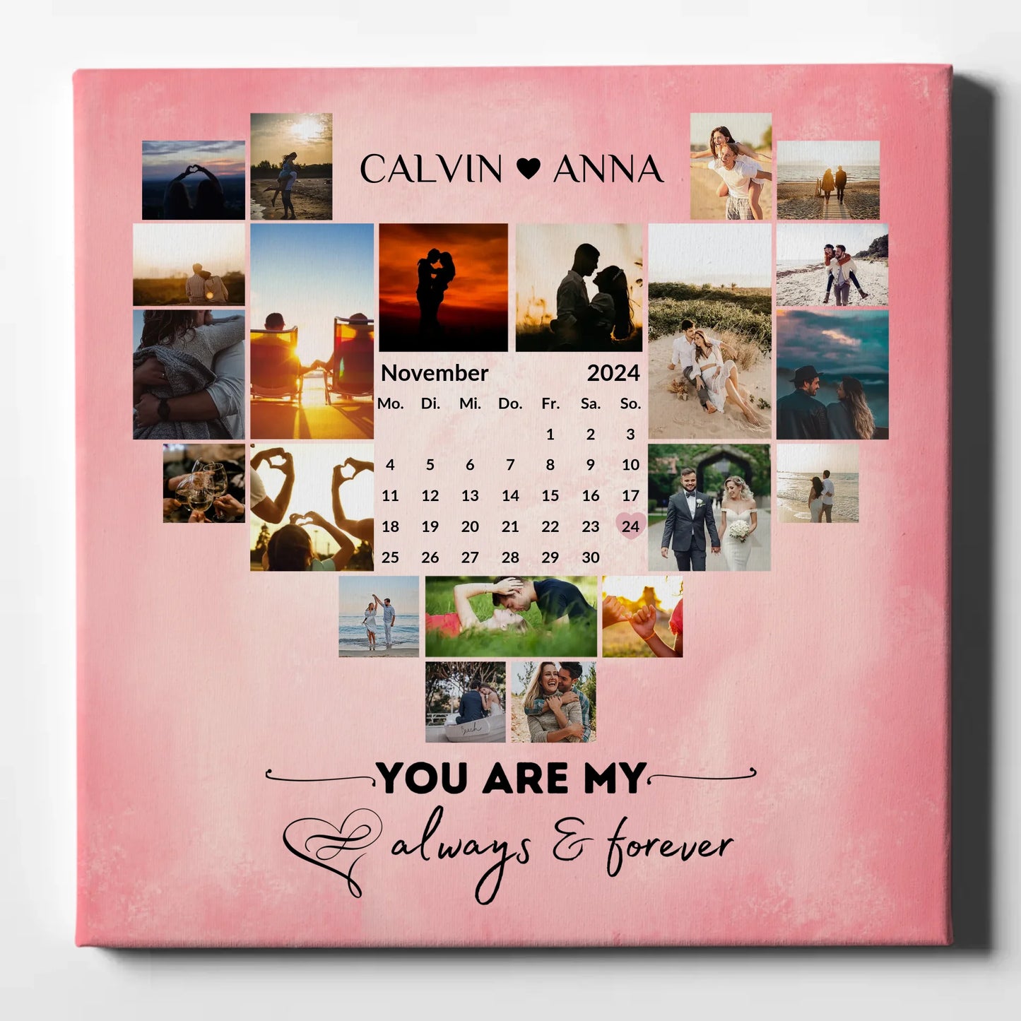 Leinwand für Paare Fotocollage You Are My Always Forever