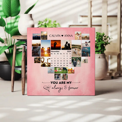 Leinwand für Paare Fotocollage You Are My Always Forever