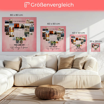 Leinwand für Paare Fotocollage You Are My Always Forever