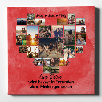 Personalisierte Fotoleinwand Fotocollage Beste Freundin Albanien