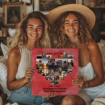 Personalisierte Fotoleinwand Fotocollage Beste Freundin Albanien