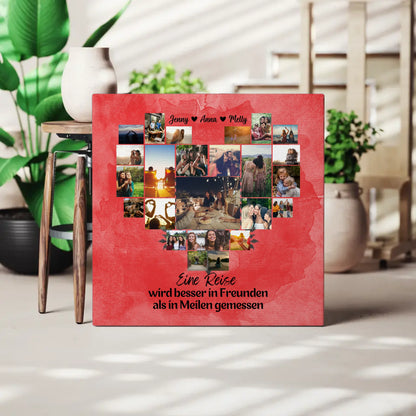 Personalisierte Fotoleinwand Fotocollage Beste Freundin Albanien