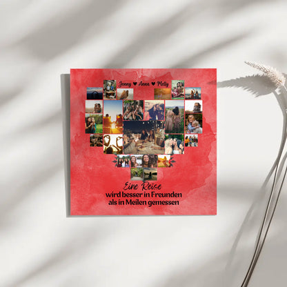 Personalisierte Fotoleinwand Fotocollage Beste Freundin Albanien