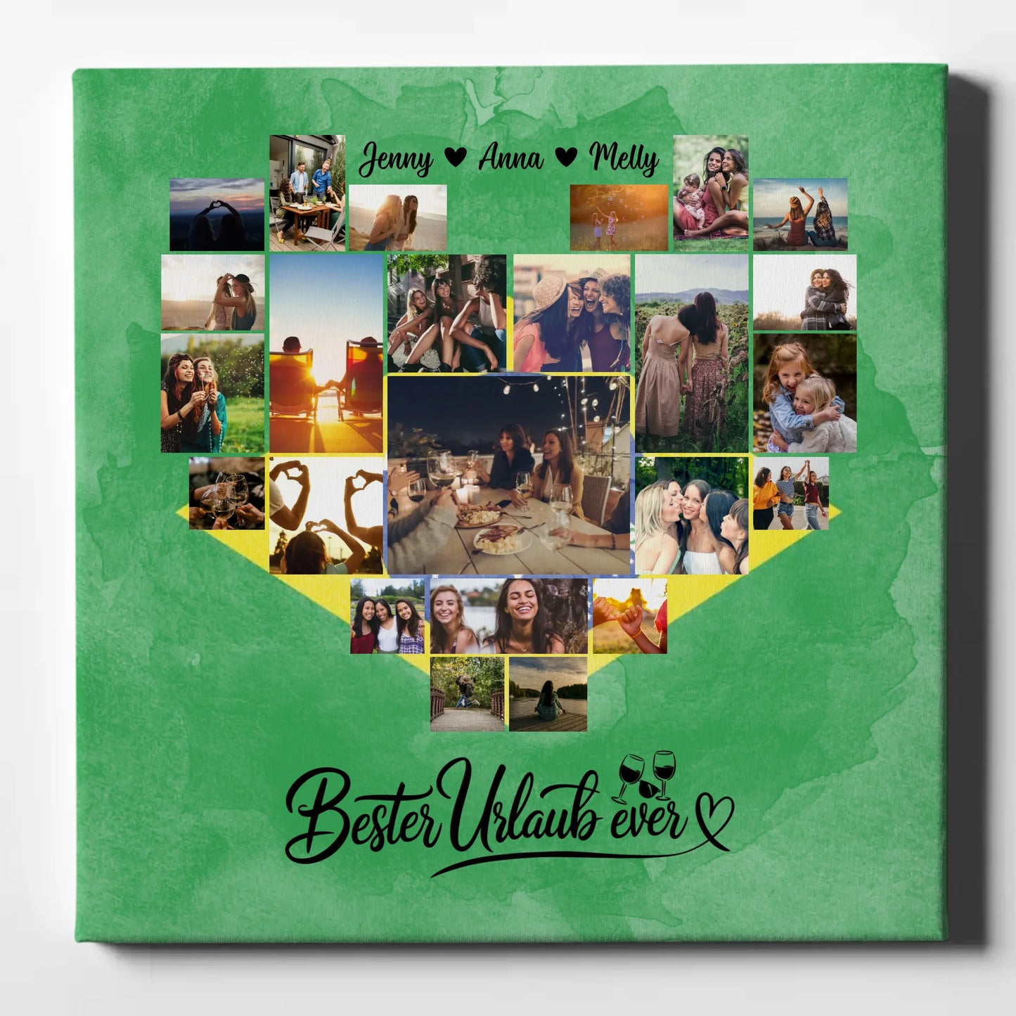 Beste Freundin Leinwand Fotocollage Brasilien Geschenkidee