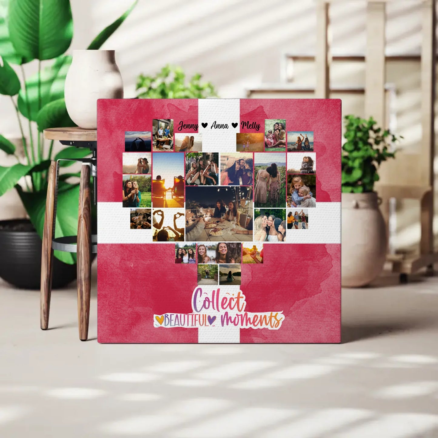 Leinwand Beste Freundin Fotocollage Dänemark personalisiert