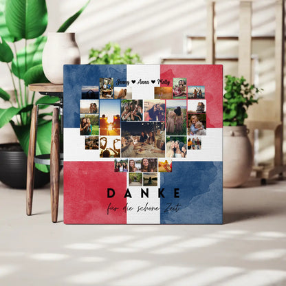 Leinwand personalisiert Fotocollage Beste Freundin Dominikanische Republik