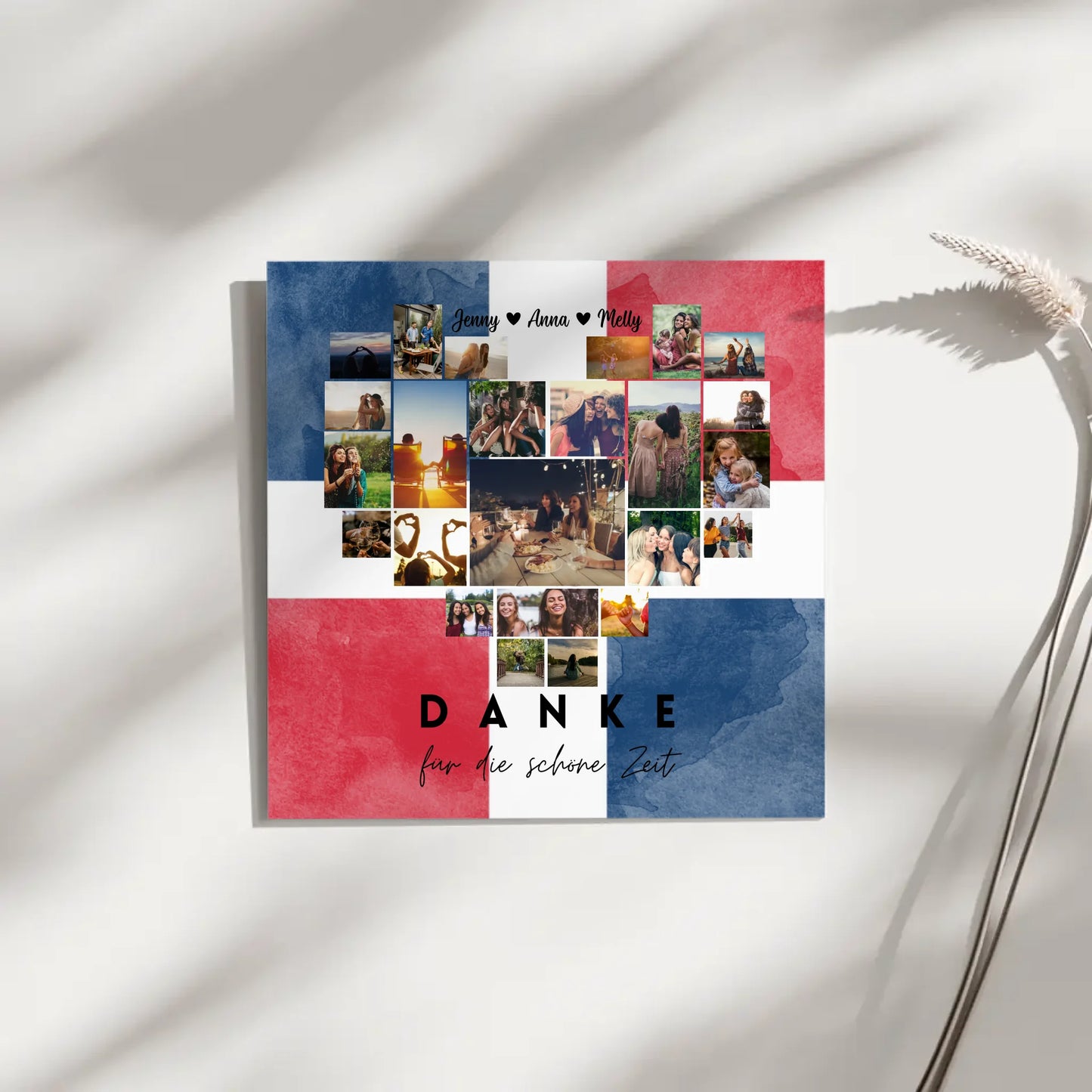 Leinwand personalisiert Fotocollage Beste Freundin Dominikanische Republik