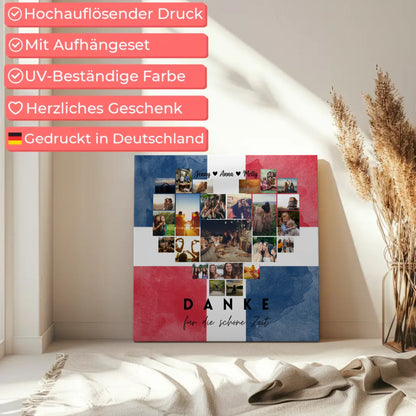 Leinwand personalisiert Fotocollage Beste Freundin Dominikanische Republik