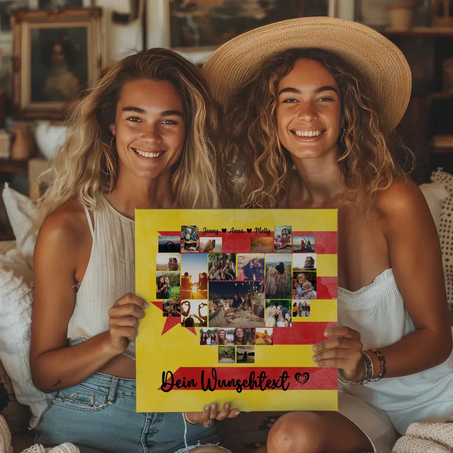 Personalisierte Fotoleinwand Fotocollage Beste Freundin Estelada