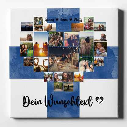 Fotoleinwand Fotocollage Beste Freundin aus Finnland gestalten
