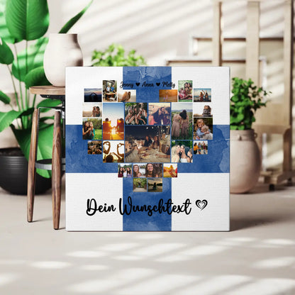 Fotoleinwand Fotocollage Beste Freundin aus Finnland gestalten