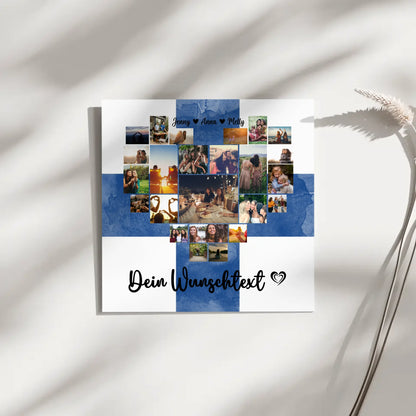 Fotoleinwand Fotocollage Beste Freundin aus Finnland gestalten