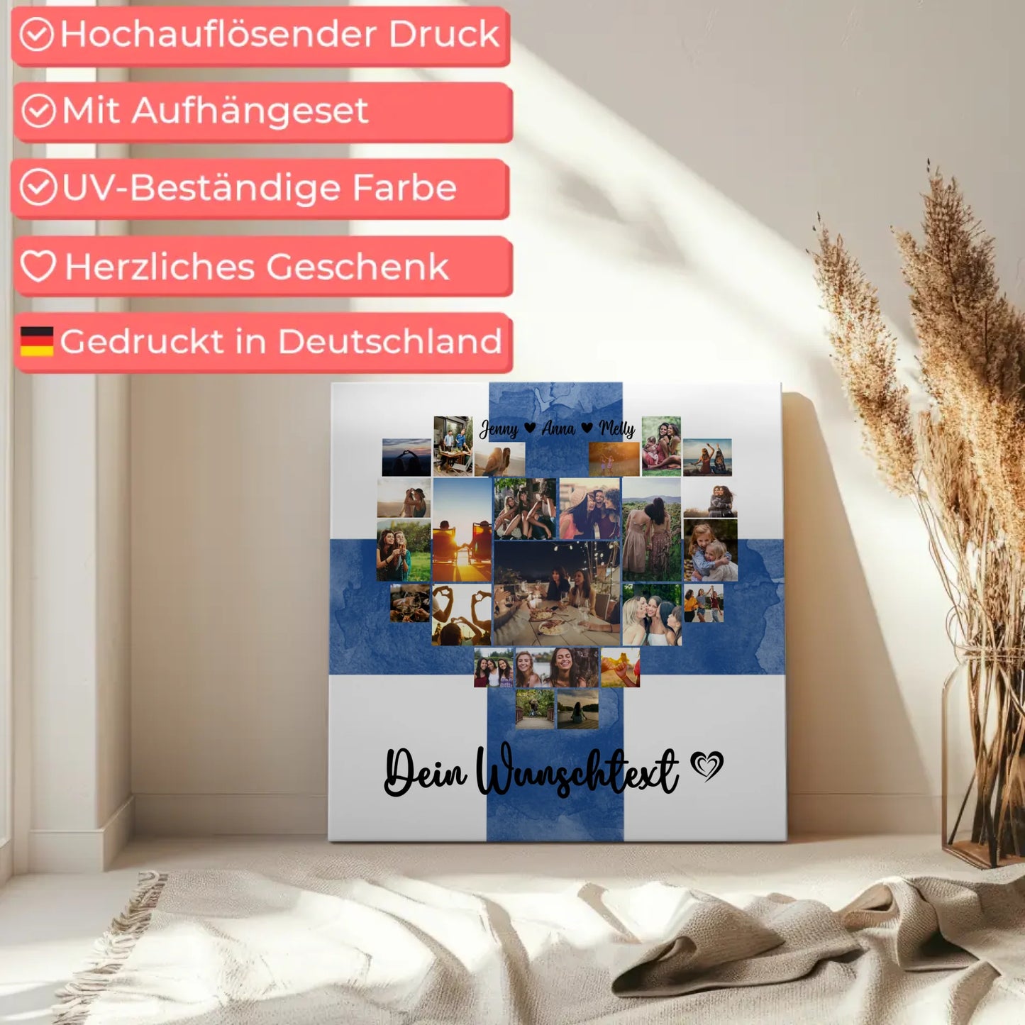 Fotoleinwand Fotocollage Beste Freundin aus Finnland gestalten