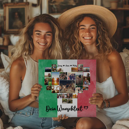 Personalisierte Leinwand Beste Freundin Urlaub Italien Geschenk