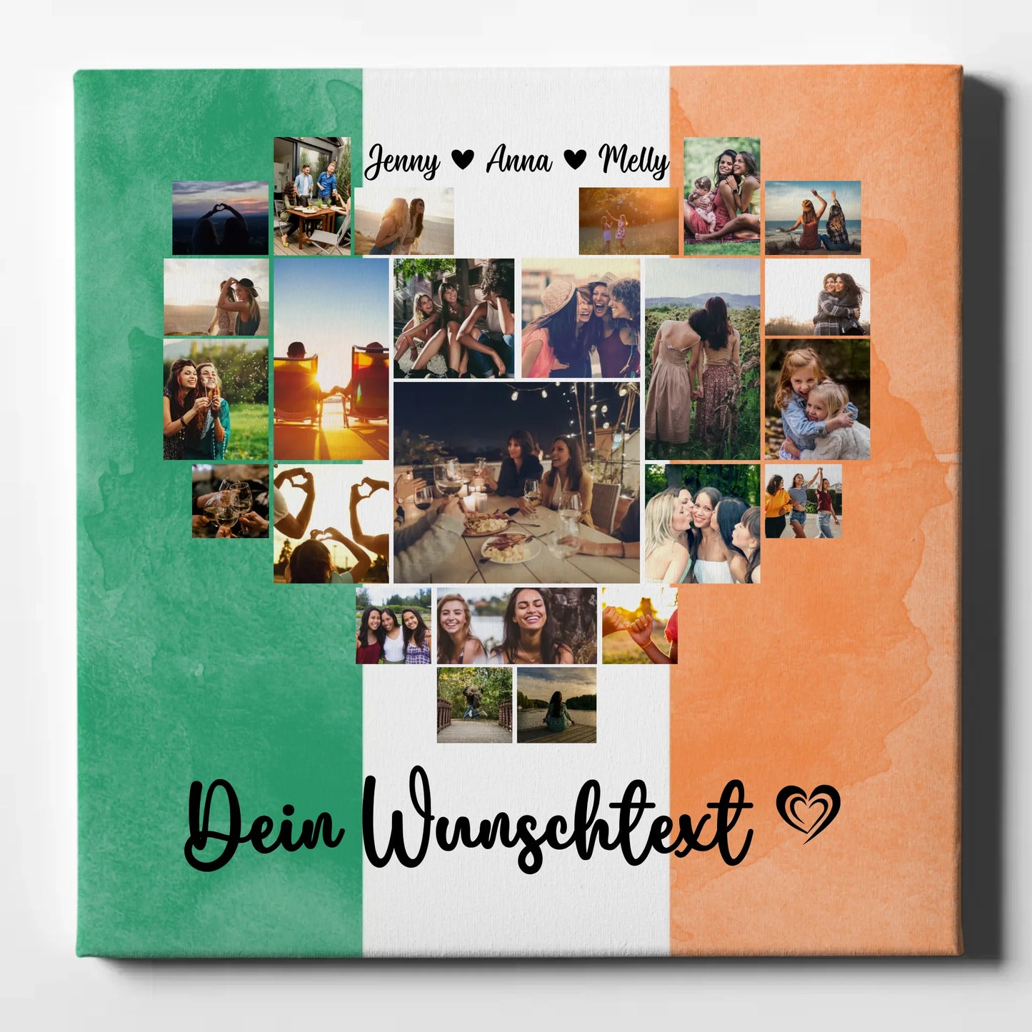 Leinwand Beste Freundin Fotocollage Irland personalisiert