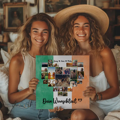 Leinwand Beste Freundin Fotocollage Irland personalisiert