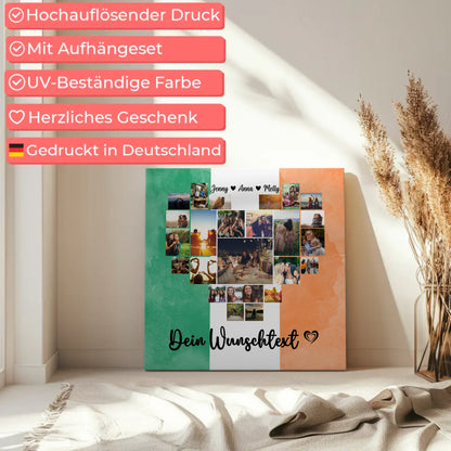 Leinwand Beste Freundin Fotocollage Irland personalisiert