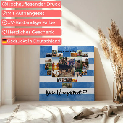 Leinwand personalisiert Fotocollage Beste Freundin Griechenland