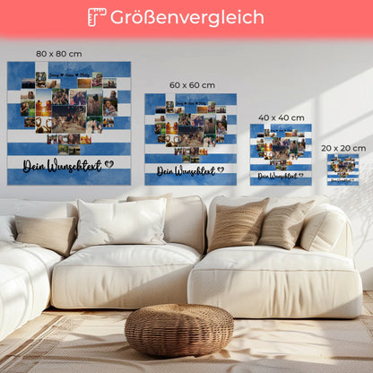 Leinwand personalisiert Fotocollage Beste Freundin Griechenland
