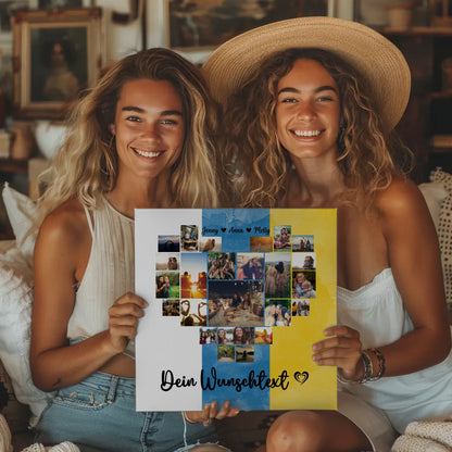 Leinwand mit Fotos Fotocollage Beste Freundin Kanaren Geschenk